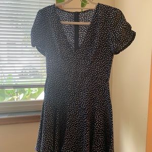 Navy & white mini dress